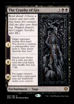 The Cruelty of Gix LP Light Play Dominaria United MTG [11581] - Image 1