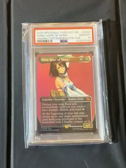 Final Fantasy Yuna, Hope of Spira 0404 Borderless Foil PSA 10 Mythic MTG - Image 1