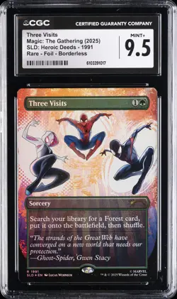 2025 MAGIC: THE GATHERING SLD: HEROIC DEEDS #1991 THREE VISITS CGC 9.5 - Image 1