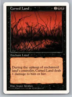Cursed Land Uncommon NM Fifth Edition Vintage Magic the Gathering MTG - Image 1