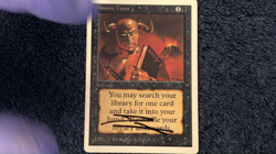 DEMONIC TUTOR UNLIMITED uncommon Magic the Gathering Hand Signed - Image 2