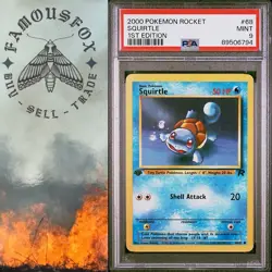 2000 Pokemon Rocket #68 Squirtle - 1st Edition PSA 9 Mint Pokemon WOTC - Image 1