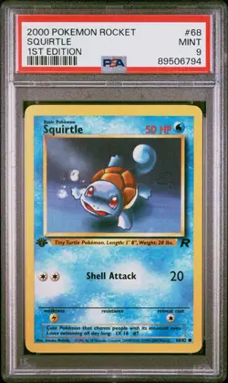 2000 Pokemon Rocket #68 Squirtle - 1st Edition PSA 9 Mint Pokemon WOTC - Image 2