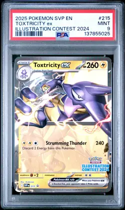 2025 POKEMON SVP PROMO ILLUSTRATION CONTEST 2024 #215 TOXTRICITY EX PSA 9 - Image 1