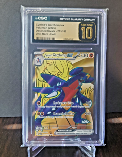 CGC 10 Cynthia's Garchomp ex 215/182 Destined Rivals Holo Ultra Rare Pokemon - Image 1