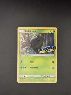 Pokemon 2019 Bulbasaur Detective Pikachu SM198 Stamped - Image 1