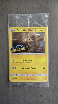 Pokemon 2019 Black Star Promo SM190 DVD Stamped Holo Detective Pikachu Sealed - Image 1