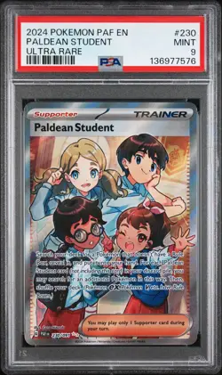 2024 POKEMON PAF EN-PALDEAN FATES ULTRA RARE #230 PALDEAN STUDENT PSA 9 - Image 1