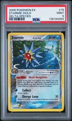 2005 POKEMON EX DELTA SPECIES #15 STARMIE-HOLO PSA 9 - Image 1