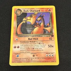 Pokemon TCG Dark Charizard 21/82 Base Set Non-Holo Rare Card LP - Image 1