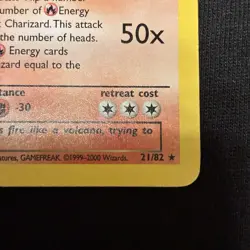 Pokemon TCG Dark Charizard 21/82 Base Set Non-Holo Rare Card LP - Image 5