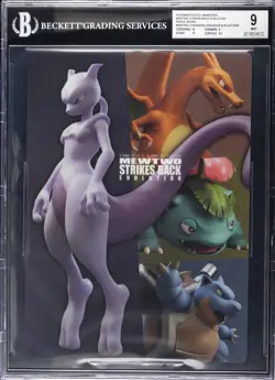 POKEMON PENCIL BOARD MEWTWO, CHARIZARD, VENUSAUR & BLASTOISE BGS 9 - Image 1