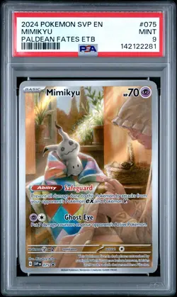 2024 POKEMON SVP EN-SV BLACK STAR PROMO #075 MIMIKYU PSA 9 - Image 1