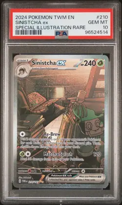 2024 POKEMON TWILIGHT MASQUERADE SPECIAL ILLUSTRATION RARE SINISTCHA EX PSA 10 - Image 1