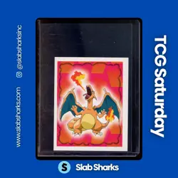 1999 MERLIN POKEMON STICKER #6 CHARIZARD - Image 1