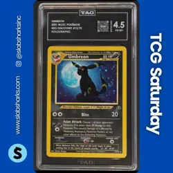 2001 POKEMON NEO DISCOVERY #13/75 UMBREON HOLO RARE TAG 4.5 - Image 1