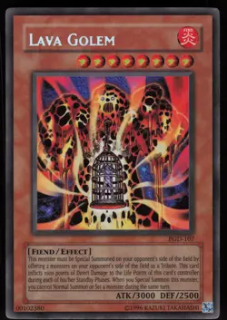 Lava Golem PGD-107 Secret Rare REVERSE FOIL ERROR Yu-Gi-Oh - Image 1