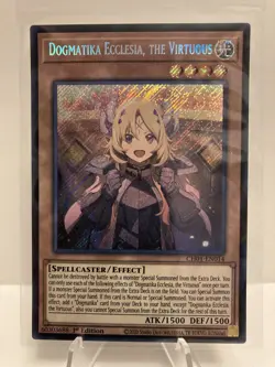 Yu-Gi-Oh! Dogmatika Ecclesia, the Virtuous CH01-EN014 * Secret Rare * 1st Ed NM - Image 1