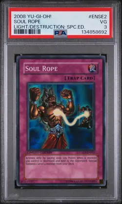 2008 YU-GI-OH! LIGHT OF DESTRUCTION: SPECIAL EDITION #ENSE2 SOUL ROPE PSA 3 - Image 1