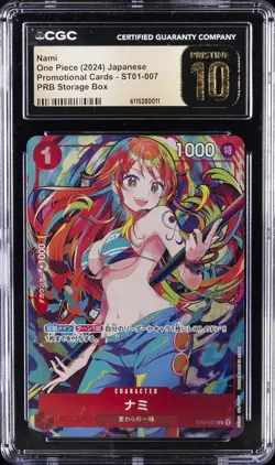 2024 ONE PIECE JPN PROMO CARDS PRB STORAGE BOX #ST01-007 NAMI CGC 10 PRISTINE - Image 1