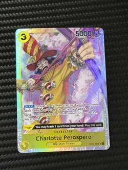 One Piece TCG Charlotte Perospero OP03-113 SR English NM - Image 1