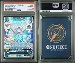 2025 ONE PIECE PRB02-PREMIUM BOOSTER ALTERNATE ART #057 CROSS GUILD PSA 10 - Image 3