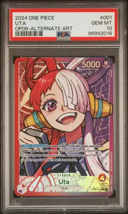 2024 ONE PIECE OP06-WINGS OF THE CAPTAIN ALTERNATE ART #001 UTA PSA 10 - Image 1