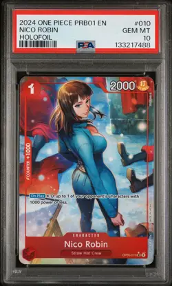 2024 ONE PIECE PRB01-PREMIUM BOOSTER HOLOFOIL #010 NICO ROBIN PSA 10 - Image 1