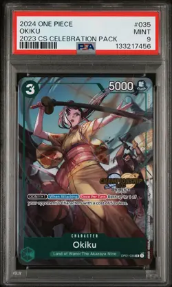 2024 ONE PIECE CHAMPIONSHIP 2023 CELEBRATION PACK #035 OKIKU PSA 9 - Image 1