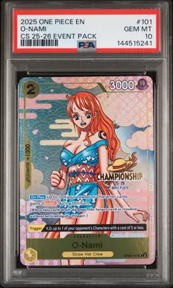 2025 ONE PIECE CHAMPIONSHIP 2025-26 EVENT PACK #101 O-NAMI PSA 10 - Image 1