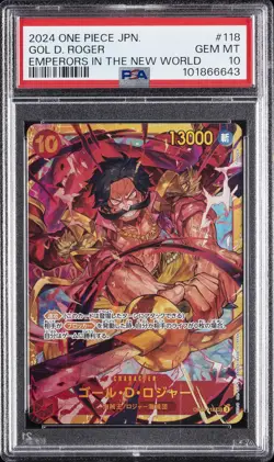2024 ONE PIECE JPN OP09-EMPERORS IN THE NEW WORLD #118 GOL D. ROGER PSA 10 - Image 1