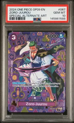 2024 ONE PIECE OP09-EMPERORS IN THE NEW WORLD #067 ZORO-JUUROU PSA 10 - Image 1