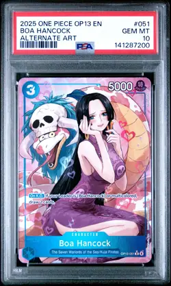 2025 ONE PIECE OP13-CARRYING ON HIS WILL ALTERNATE ART #051 BOA HANCOCK PSA 10 - Image 1