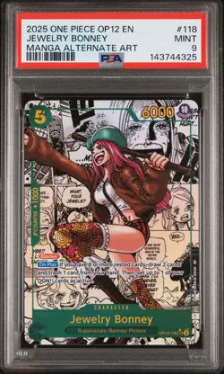 2025 ONE PIECE LEGACY OF THE MASTER MANGA ALT ART #118 JEWELRY BONNEY PSA 9 - Image 1