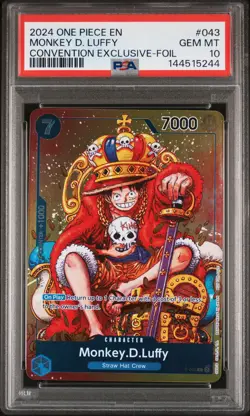 2024 ONE PIECE PROMOS CONVENTION EXCLUSIVE-FOIL #043 MONKEY D. LUFFY PSA 10 - Image 1