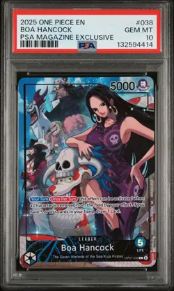 2025 ONE PIECE PROMOS PSA MAGAZINE EXCLUSIVE #038 BOA HANCOCK PSA 10 - Image 1
