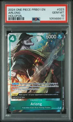 2024 ONE PIECE PRB01-PREMIUM BOOSTER HOLOFOIL #023 ARLONG PSA 10 - Image 1