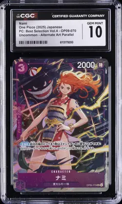 2025 ONE PIECE JPN PC: BEST SELECTION VOL. 4 ALT ART #070 NAMI CGC 10 GEM MINT - Image 1