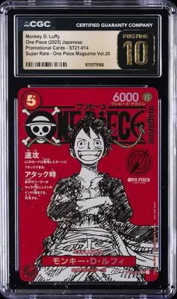 2025 ONE PIECE JPN ONE PIECE MAGAZINE VOL. 20 MONKEY D LUFFY CGC 10 PRISTINE - Image 1