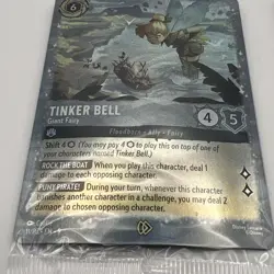 Disney Lorcana: Fabled - Tinker Bell 11/P3 Glimmer Foil Promo SEALED Card x 2 - Image 3