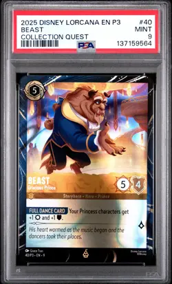 2025 DISNEY LORCANA EN P3-PROMO COLLECTION QUEST #40 BEAST PSA 9 - Image 1