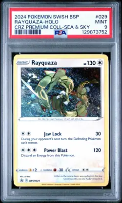 Rayquaza SWSH029 SWSH: Sword & Shield Promo Cards Holo PSA 9 - Image 1