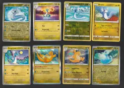 Dratini Dragonair Dragonite Pokemon Card Collection 8 English Cards Holo Rare - Image 1
