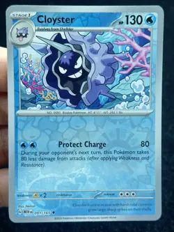 Cloyster 091/165 Reverse Holo- MP - LP - Pokemon TCG Card - Image 1