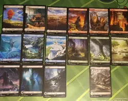 MTG Final Fantasy Basic Land Full Art Set NON FOIL ( 16 Cards) NM - Image 1