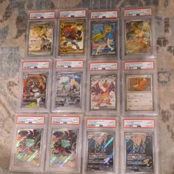 Pokemon PSA Graded Card Lot 12 JTG SVP DRI MEG Ribombee Zoroark Zacian - Image 1