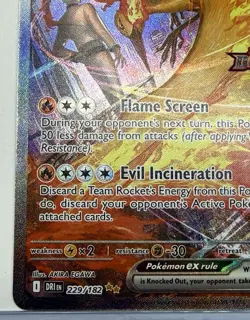 Team Rocket’s Moltres ex SIR # 229/182 Destined Rivals Stamped Pokemon TCG Card - Image 2