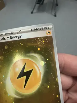 HD Lightning Energy Cosmos Holo with Mew Tail Swirl SVE MEW 004 151 Pokemon Card - Image 2