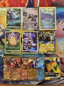 Pokemon Card Lot Full Art Alt Art Fire Vaporeon Zapdos Pikachu - Image 1