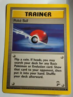 Poke Ball 121/130 Trainer - Base Set 2 - Pokemon TCG CCG Card - Image 1